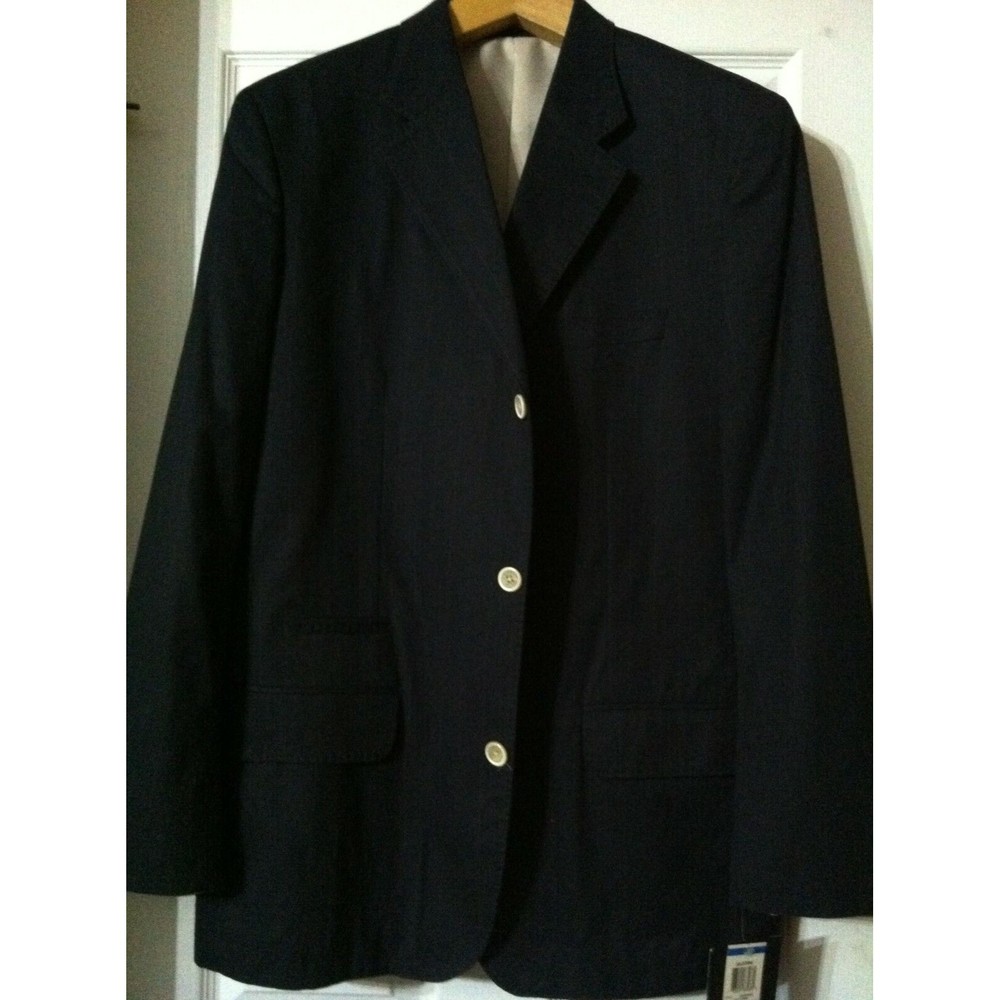 $275.00 TASSO ELBA MENS NEW BLUE 92%COTTON SPORT COAT JACKET BLAZER  SIZE: XL